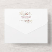 ほこりっぽいバラフローラブライダルシャワーオールインワン招待状 オールインワン招待状 (裏面)