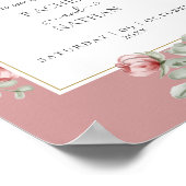 ほこりっぽいバラフローラボ結婚タニカル歓迎 ポスター (角)