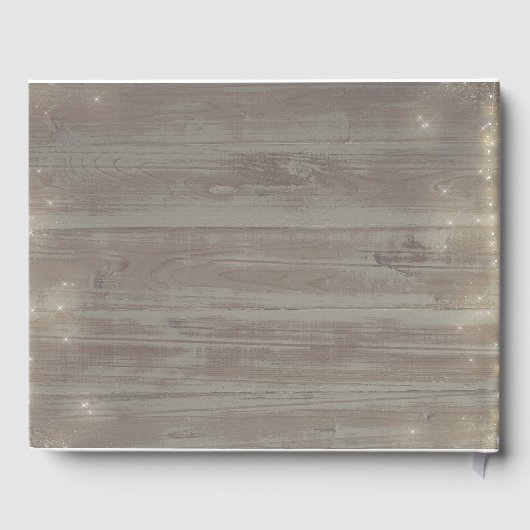 ほこりっぽいバラフローラメイスンジャー素朴カントリーウェディング ゲストブック (裏面)