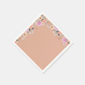 ほこりっぽいバラフローラレトロ(文字なし) スタンダードカクテルナプキン (角)