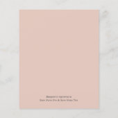 ほこりっぽいバラフローラ予算ブライダルシャワー招待 チラシ (裏面)