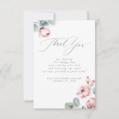 ほこりっぽいバラフローラ小さな赤ちゃんシャワーありがとう サンキューカード (正面)