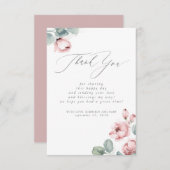 ほこりっぽいバラフローラ小さな赤ちゃんシャワーありがとう サンキューカード (正面/裏面)