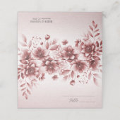 ほこりっぽいバラフローラ座席表 プレイスカード (外部開封)