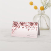 ほこりっぽいバラフローラ座席表 プレイスカード (正面)