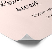 ほこりっぽいバラフローラ愛は甘いブライダルシャワー ポスター (角)