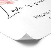 ほこりっぽいバラフローラ愛は甘いブライダルシャワー ポスター (角)