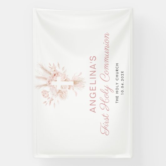 ほこりっぽいバラフローラ最初の聖餐式 横断幕 (縦)