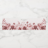 ほこりっぽいバラフローラ水ボトルラベル ペットボトルラベル (シングルラベル)