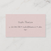 ほこりっぽいバラフローラ水彩 名刺 (裏面)