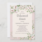 ほこりっぽいバラフローラ水色のリハーサル 招待状 (正面)