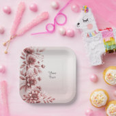 ほこりっぽいバラフローラ紙プレート ペーパープレート (パーティー)