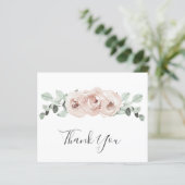 ほこりっぽいバラフローラ結婚予算のサンキューカード (スタンド正面)
