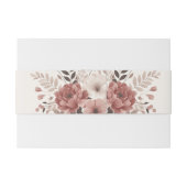 ほこりっぽいバラフローラ結婚式招待状ベリーバンド 招待状ベリーバンド (裏面例)