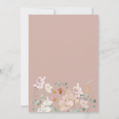 ほこりっぽいバラフローラ結婚式招待状 (裏面)