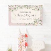 ほこりっぽいバラフローラ結婚水の色 横断幕 (インサイチュ)