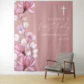 ほこりっぽいバラフローラ聖体拝領写真の背景 タペストリー (インサイチュ)