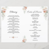 ほこりっぽいバラフローラ葬儀サービス写真プログラム (裏面)