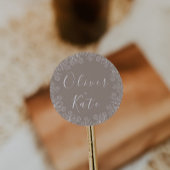 ほこりっぽいバラフローラ |スクリプト結婚の封筒用シール ラウンドシール