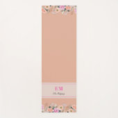 ほこりっぽいバラフローラ モノグラムの ヨガマット (正面)