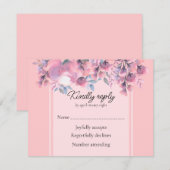 ほこりっぽいバラフローラ 出欠カード (正面/裏面)