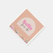 ほこりっぽいバラフローラ「hello four-oh」レトロ スタンダードカクテルナプキン (角)