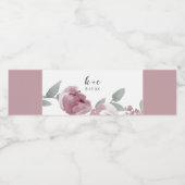 ほこりっぽいバラブライダルシャワーウォーターカラーフォラル ペットボトルラベル (シングルラベル)