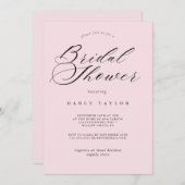 ほこりっぽいバラブライダルシャワー招待 招待状 (正面/裏面)