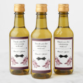 ほこりっぽいバラブルゴーディミニワインボトルフェイスラベル ワインラベル (ボトル)