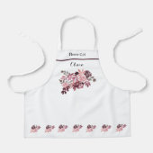 ほこりっぽいバラブルゴーニュフラワーガールエプロン エプロン (正面)