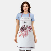 ほこりっぽいバラブルゴーニュ母の花嫁エプロン エプロン (着用した状態)