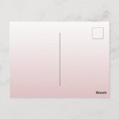 ほこりっぽいバラブルゴーニュ花模様結婚式招待状 ポストカード (裏面)