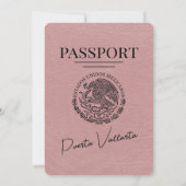 ほこりっぽいバラプエルタバラルタパスポ結婚ース 招待状 (裏面)