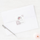 ほこりっぽいバラプラムピーニー結婚フローラ スクエアシール (封筒)