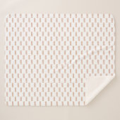 ほこりっぽいバラベビーガールネームシンプルパターン シェルパブランケット (正面(横))