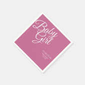 ほこりっぽいバラベビーガールベビーシャワー スタンダードカクテルナプキン (角)