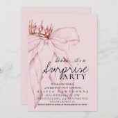 ほこりっぽいバラボウサプライズバースデーパーティー 招待状 (正面/裏面)