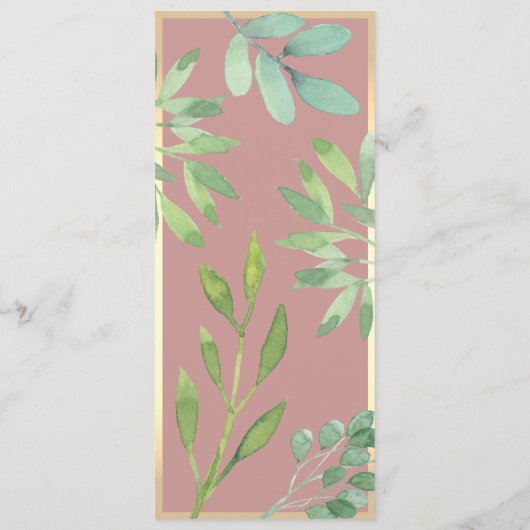 ほこりっぽいバラボタ結婚ニカルのディナーメニュー メニュー (裏面)