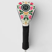 ほこりっぽいバラボホフローラウォーターカラーカスタム ゴルフヘッドカバー (正面)