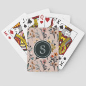 ほこりっぽいバラボホフローラウォーターカラーカスタム トランプ (裏面)