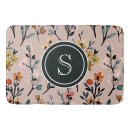 ほこりっぽいバラボホフローラウォーターカラーカスタム バスマット