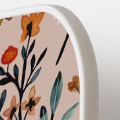 ほこりっぽいバラボホフローラウォーターカラーカスタム ピックルボールラケット (左詳細)