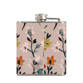 ほこりっぽいバラボホフローラウォーターカラーカスタム フラスク (裏面)