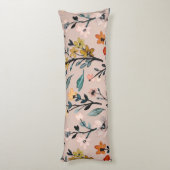 ほこりっぽいバラボホフローラウォーターカラーカスタム ボディピロー (裏面 (縦))