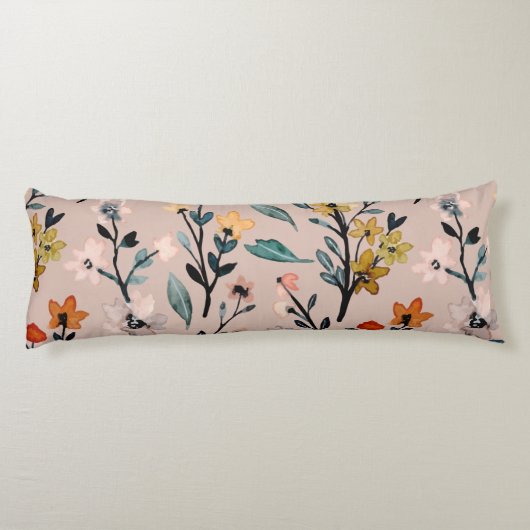 ほこりっぽいバラボホフローラウォーターカラーカスタム ボディピロー (裏面)