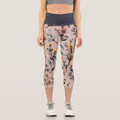 ほこりっぽいバラボホフローラ水の色 カプリレギンス (正面)