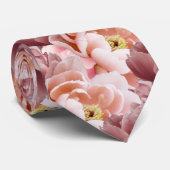 ほこりっぽいバラマウブピンクの花結婚柄の ネクタイ (ロール)
