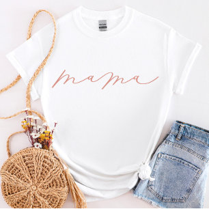 ほこりっぽいバラママかわいいスクリプトTシャツ Tシャツ