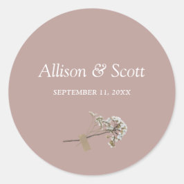 ほこりっぽいバラミニマルエレガントフローラクラス ラウンドシール