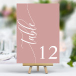 ほこりっぽいバラモダンピンク結婚の書道 テーブルナンバー<br><div class="desc">シックで埃っぽいバラピンクのテーブエレガントル番号を使って客結婚席を案内しよう。ミニマルなデザインと書モダン道を備え、これらのテーブル番号はあなたの結婚式のレセプションに洗練されたtouchを追加する。ソフトな背景とクリーンでクリーンなエレガントタイポグラフィは、簡単の可読性を確保し、あなたのデコ結婚アを向上させる。どのテーマにも結婚最適な、これらのテーブ救済ル番号は、あなたの特別な日のための洗練された組織的な座席の配置を作成する。</div>